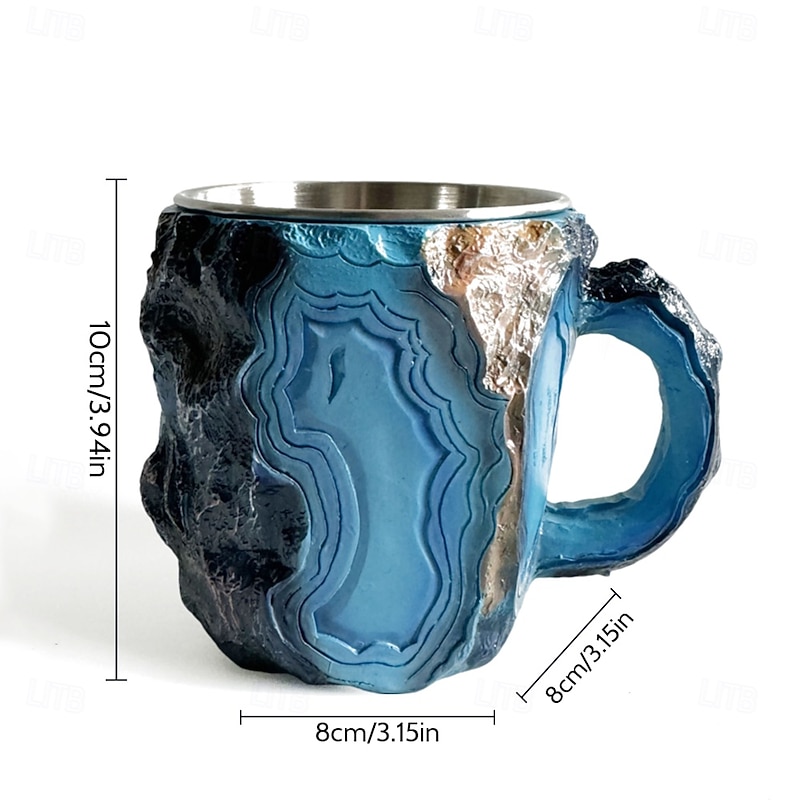 Imitation Mineral Crystal Coffee Mugs 2025 Colorful Resin Crystal - Elegant Christmas Gift for Home & Office, Ideal for Christmas2