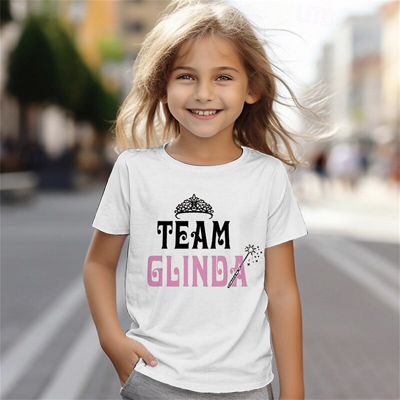 100% Cotton Kids Girls' White Pink Green Graphic Bowknot T shirt Tee Crew Neck Short Sleeve Outdoor Vacation Daily Classic Casual Print Summer3