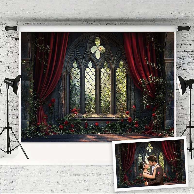 Wedding Decorations Backdrop Photograph Wall Hanging Large Tapestry Art Mural Decor Blanket Curtain Home Bedroom Living Room Decoration Window View Roses3