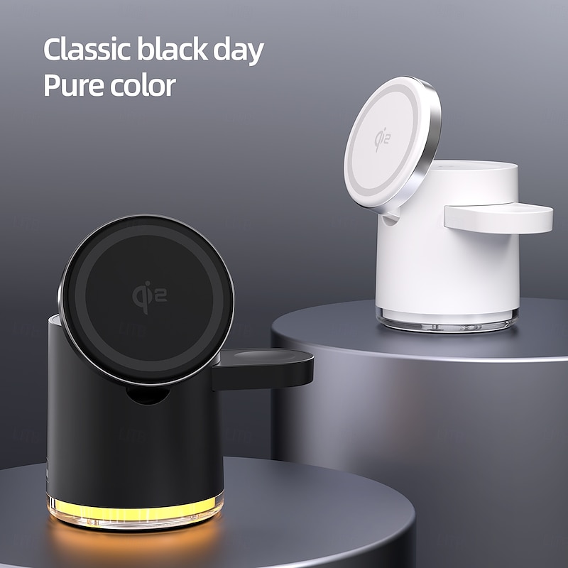 Wireless Charger Wireless Charging Station CE Certified Magnetic For Smart Watch Compatible with any wireless charging enabled devices Airpods 3 2 Pro 2