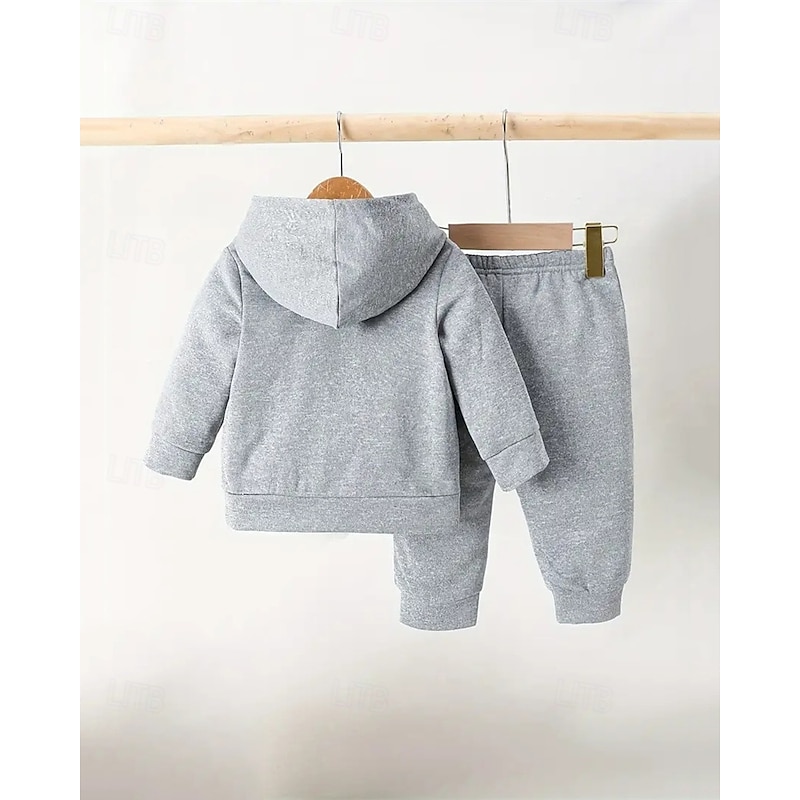 Boys 3D Graphic Hoodie & Sweatpants Set Sports Suit Tracksuits Long Sleeve Spring Fall Daily Basic Casual Kids 4-12 Years Hooded Outdoor Vacation Sports Tailored Fit4