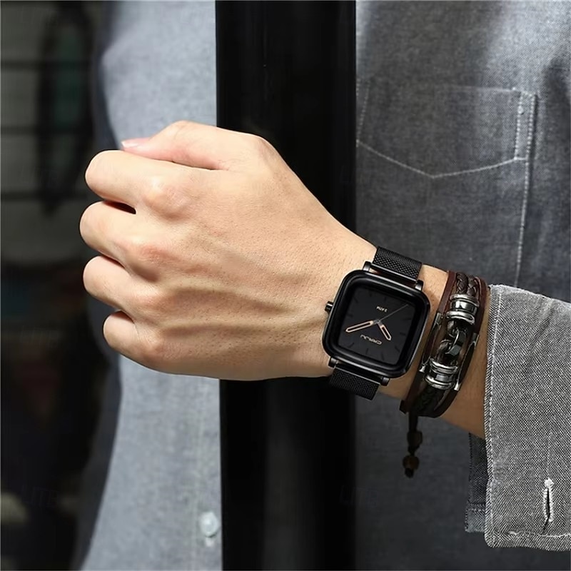 Men Quartz Watch Minimalist Fashion Casual Business Waterproof Decoration Alloy Watch4