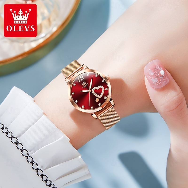 OLEVS Women Quartz Watch Fashion Casual Wristwatch Luminous Waterproof Decoration Stainless Steel Watch2
