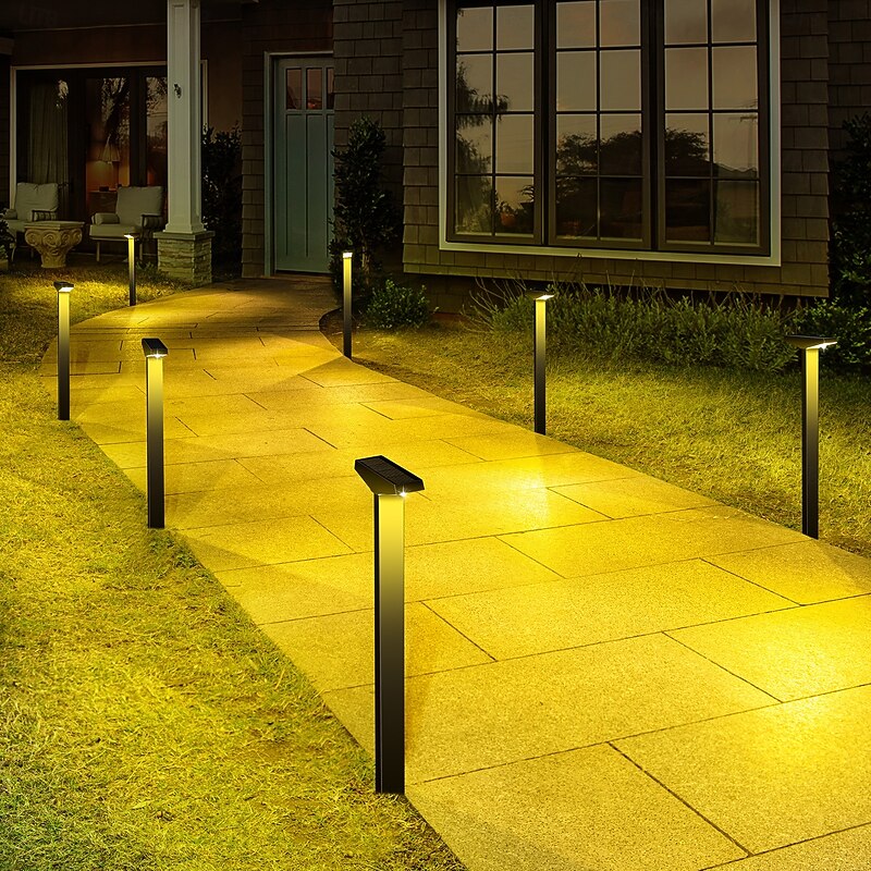 Solar Garden Light Outdoor Waterproof Pathway Light Grass Landscape Lamp Villa Yard Park Trail Lawn Pathway Decoration Lighting 1/2/4PCS2