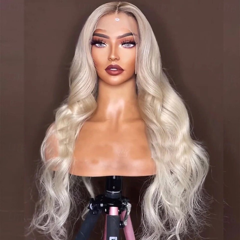 Remy Human Hair 5x5 Closure 13x4 Lace Front Wig Free Part Brazilian Hair Wavy Blonde Multi-color Wig 130% 150% Density Ombre Hair Natural Hairline 100% Virgin Glueless Pre-Plucked For Women Long2
