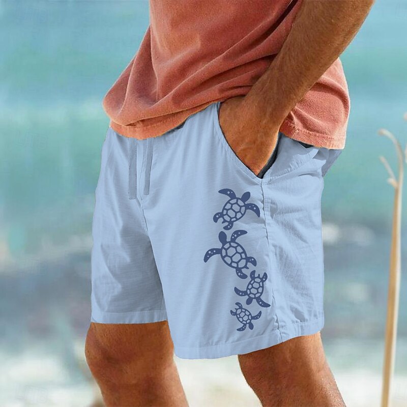 Men's Animal Sea Turtle Shorts Summer Shorts Beach Shorts Mid Waist Streetwear Hawaiian Designer Casual Daily Holiday Drawstring Elastic Waist Designer Clothing Apparel2