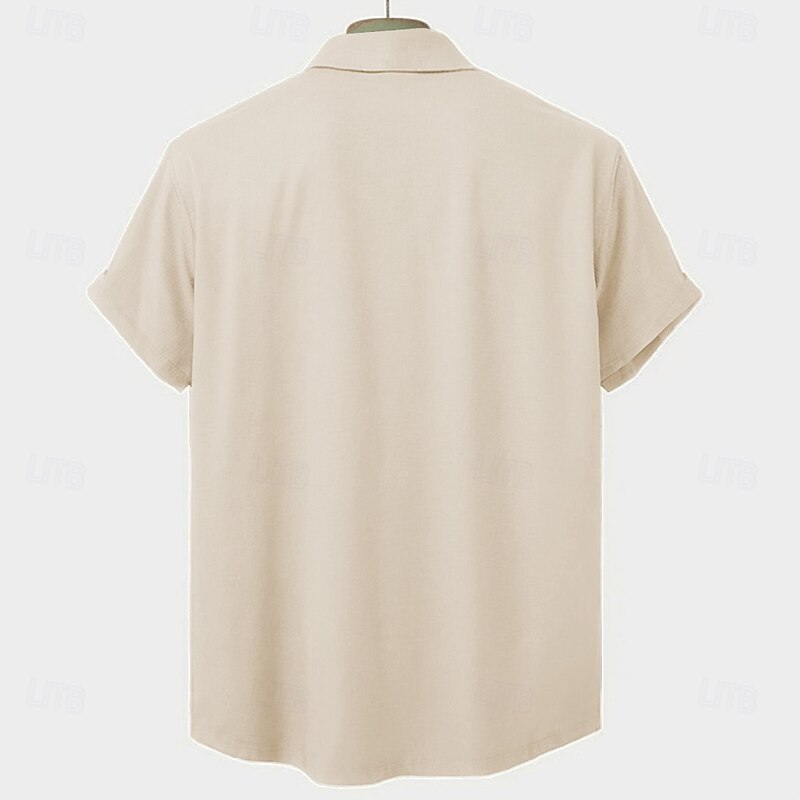 Men's Cat Casual Shirt Button Up Shirt Short Sleeve Fashion Casual Casual Summer Spring Turndown Button Up Red Blue2