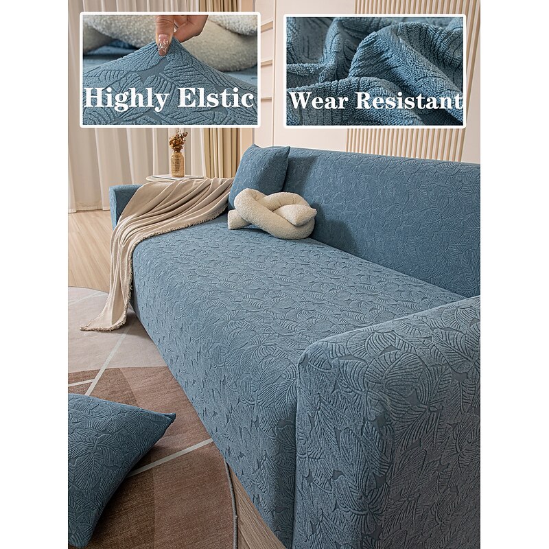 High Quality Small Leaf Sofa Cover Soft and Durable Fabric with Elegant Leaf Pattern Perfect for Living Room Decor Comfortable and Protective Slipcover Easy to Install and Machine Washable