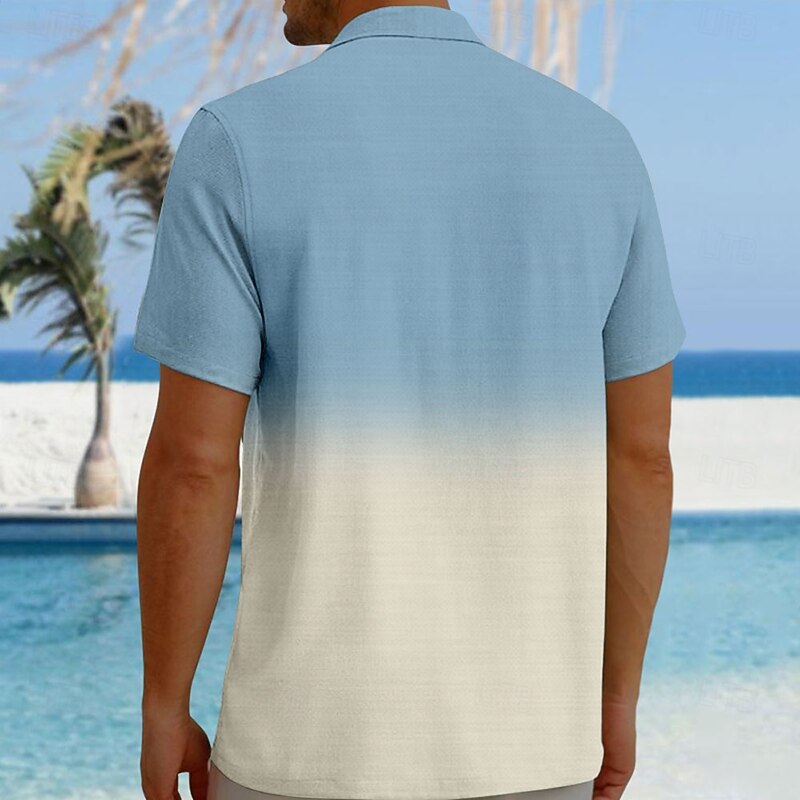 Men's Coconut Palm Casual Shirt Summer Hawaiian Shirt Aloha Shirt Short Sleeve Hawaiian Resort Causal Casual Summer Spring Turndown Button Up Pink Blue Green Gray2