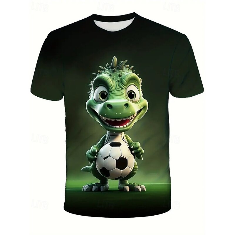 Boys 3D Graphic Cartoon Dinosaur T shirt Tee Short Sleeve Summer Spring Fashion Basic Kids 4-12 Years Crew Neck Outdoor Casual Daily Regular Fit3