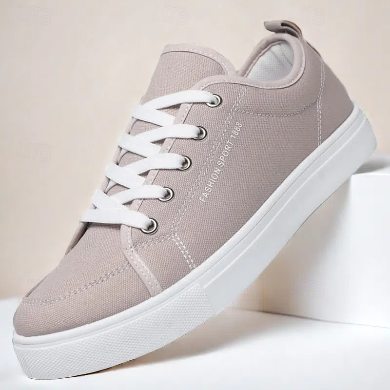 Men's Casual Canvas Sneakers – Lightweight Lace-Up Shoes with Durable Sole for Everyday Wear and Outdoor Activities3