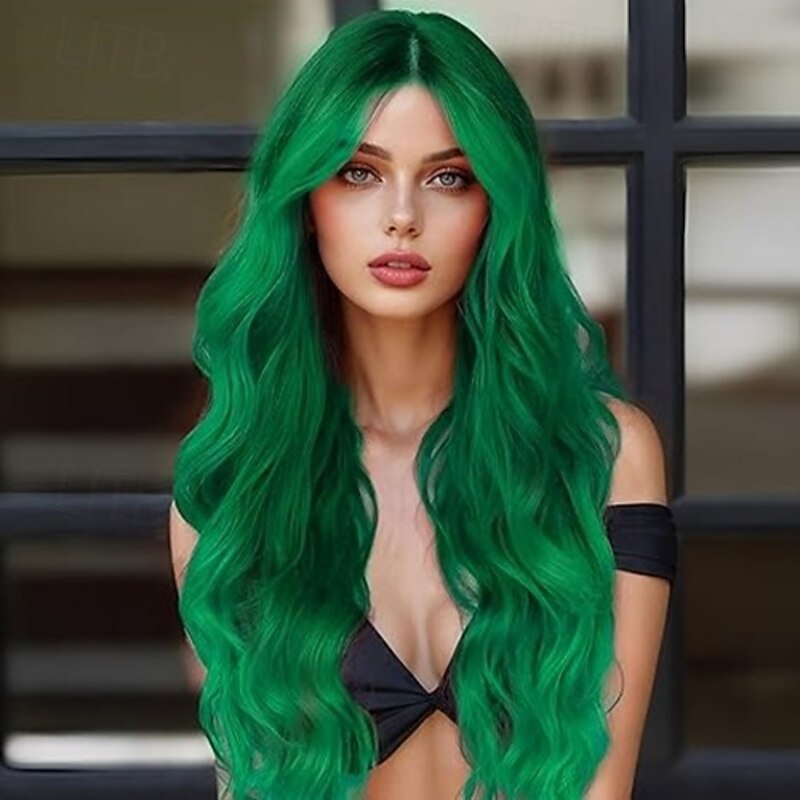 Wigs for Women Wig Middle Part Curly Wig Natural Looking Synthetic Heat Resistant Fiber Wigs for Cosplay Halloween Costume Daily Party Use3