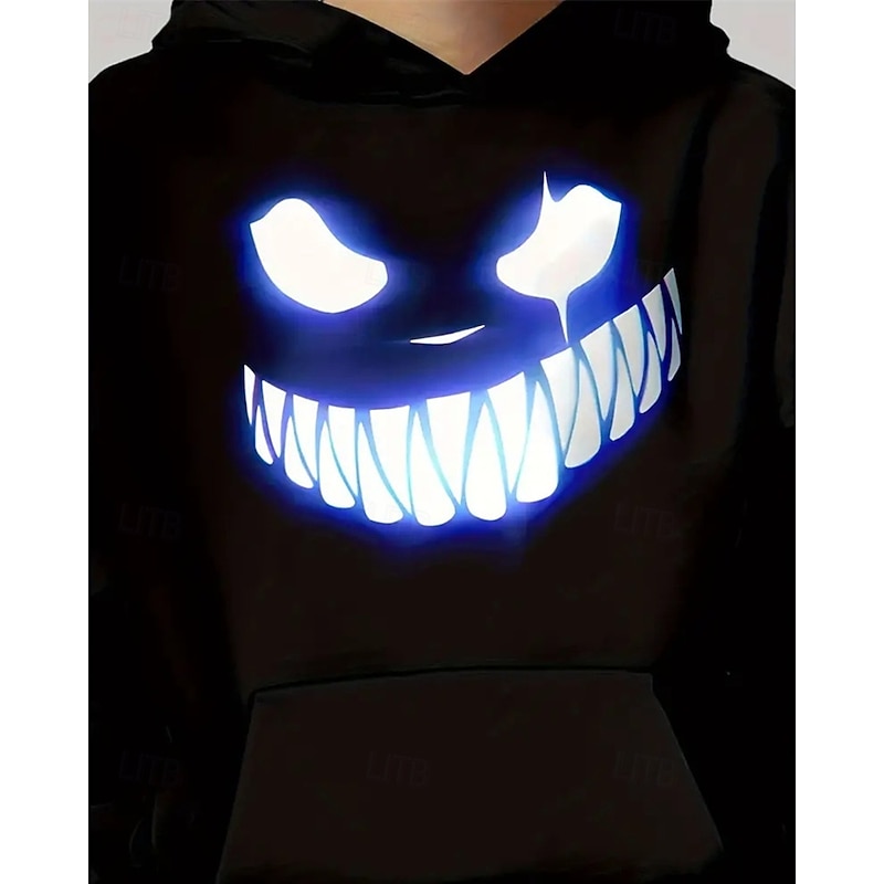 Boys 3D Graphic Cartoon Hoodie Long Sleeve Spring Fall Fashion Streetwear Kids 4-12 Years Hooded Outdoor Casual Daily Regular Fit3