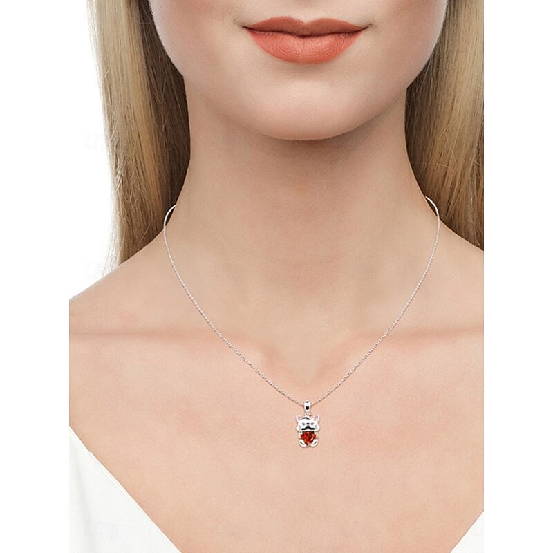 Necklace Chrome Women's Fashion Cute Classic Animal Lovely Heart Shape Necklace For Daily Valentine's Day4