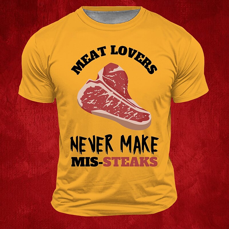 Men's Funny Slang T Shirt Short Sleeve T shirt 3D Print Crew Neck Shirt Fashion Daily Street Daily White Yellow Gray Summer Spring Clothing Apparel S M L XL XXL XXXL2