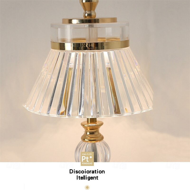 USB Rechargeable Crystal Pineapple Desk Lamp - Touch Control Table Night Light 1pc4