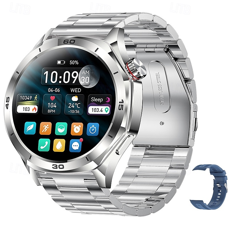 iMosi i129 Smart Watch 1.52 inch Smartwatch Fitness Running Watch Bluetooth Pedometer Call Reminder Activity Tracker Compatible with Android iOS Women Men Hands-Free Calls Waterproof Media Control IP2