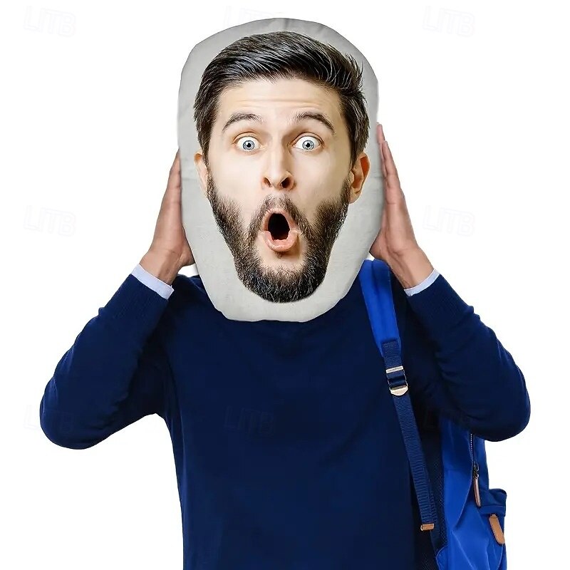 Personalized Gift Memorial Pillow Face Soft,Cuddly, Duplex Printed, Hand Washable, Contemporary Designed, Zipper Closed, Cotton Filled, All-Season Decorative Throw Pillow for Cherished Memories