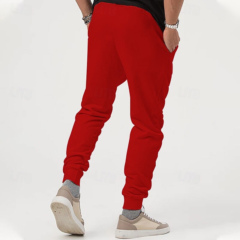 Men's Athletic Pants Sweatpants Joggers Trousers Pocket Drawstring Elastic Waist Plain Comfort Sports Outdoor Daily Fashion Casual ArmyGreen Black Micro-elastic3