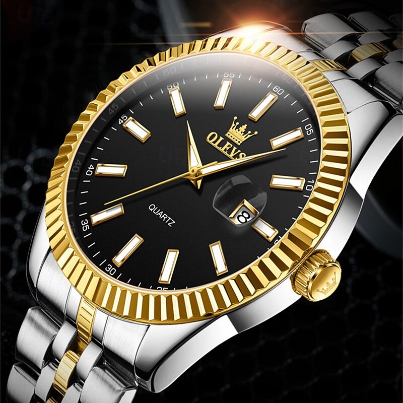 Olevs Watches Luminous Calendar Fashion Trend Life Travel Quartz Watch Simple Leisure Waterproof Sports Men's Wristwatch4