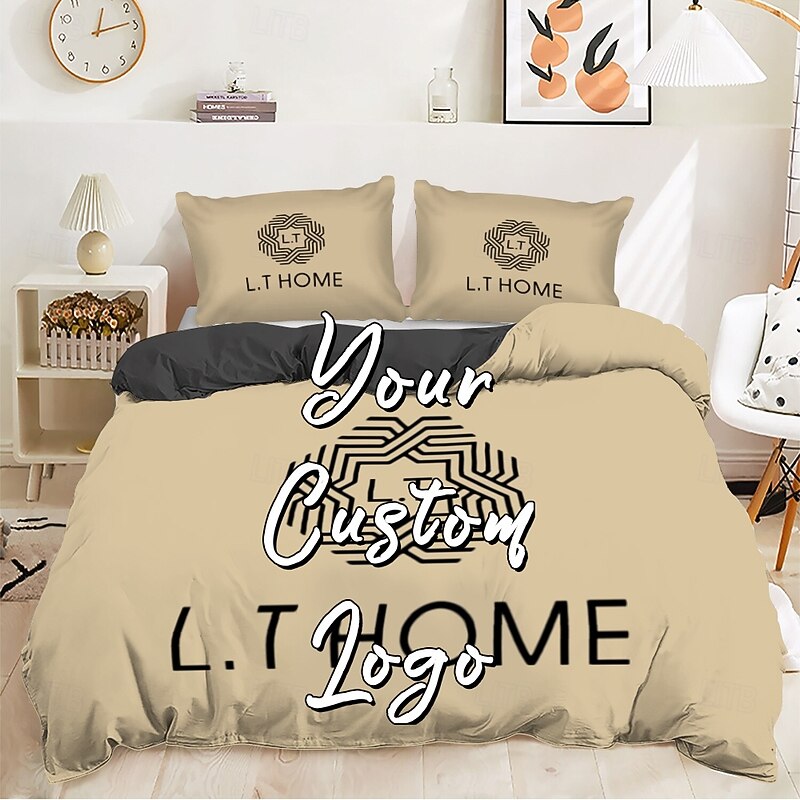 Custom Logo Duvet Cover Appreciation Gift For Company CorporateOffice Coworker GiftRetirement Gift Dad GrandpaYour Business Logo Design Here - Main Image