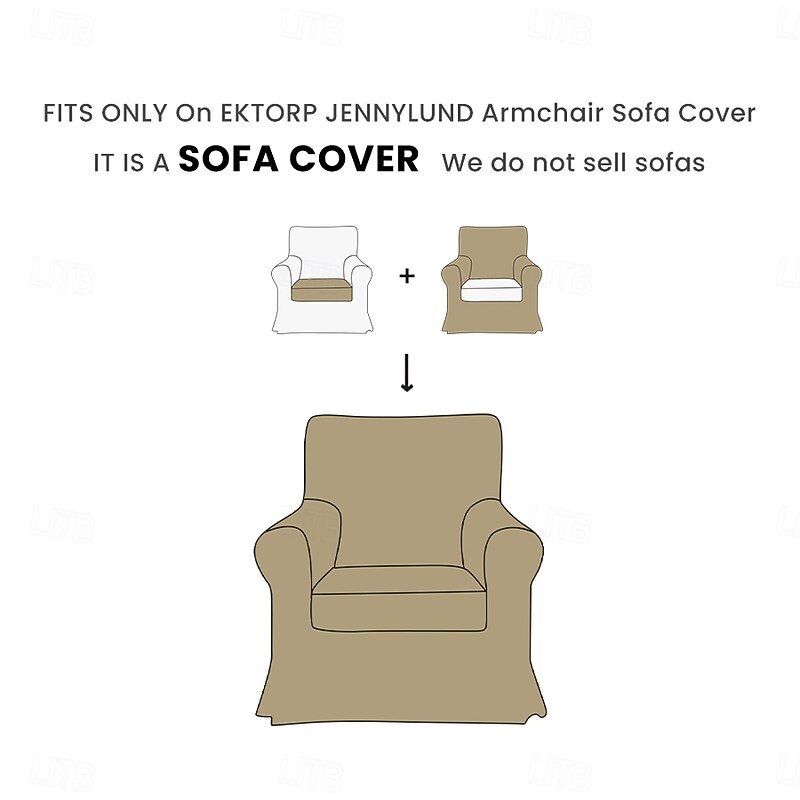 Armchair Sofa Cover Solid Color Quilted Slipcovers  LITB PRIME cover Ektcover2
