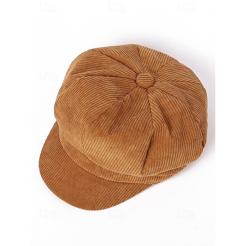 Women's Corduroy Newsboy Cap, Vintage Style, Soft and Comfortable, Available in Multiple Colors, Ideal for Casual Outfits, Autumn and Winter Wear4