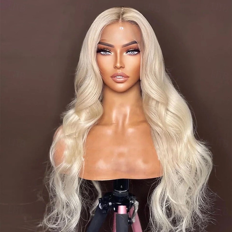 Remy Human Hair 5x5 Closure 13x4 Lace Front Wig Free Part Brazilian Hair Wavy Blonde Multi-color Wig 130% 150% Density Ombre Hair Natural Hairline 100% Virgin Glueless Pre-Plucked For Women Long3