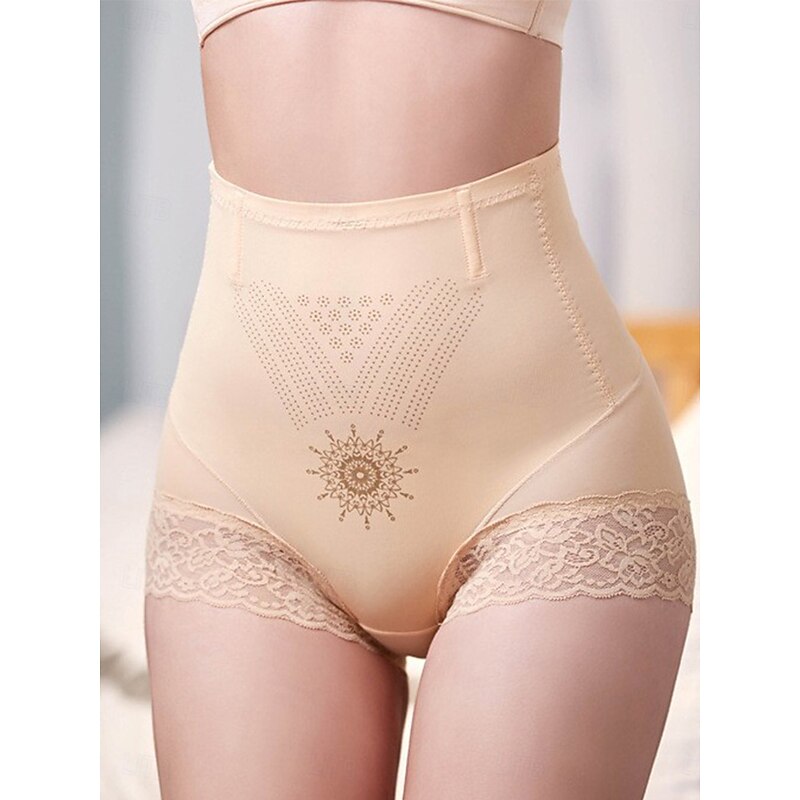 Women's Shapewear Shaping Panty MeshNightwearNylon Solid Colored Black Khaki Spring & Summer Fall & Winter