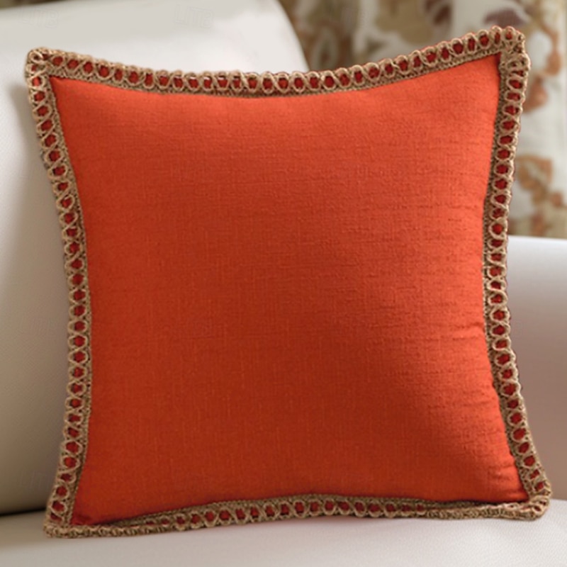 Coolest Pillows Decorative Toss Pillows Throw Pillow Cover Tufted Farmhouse Best Pillow Case for Bedroom Livingroom Pink Blue Sage Green Purple Yellow Burnt Orange 23