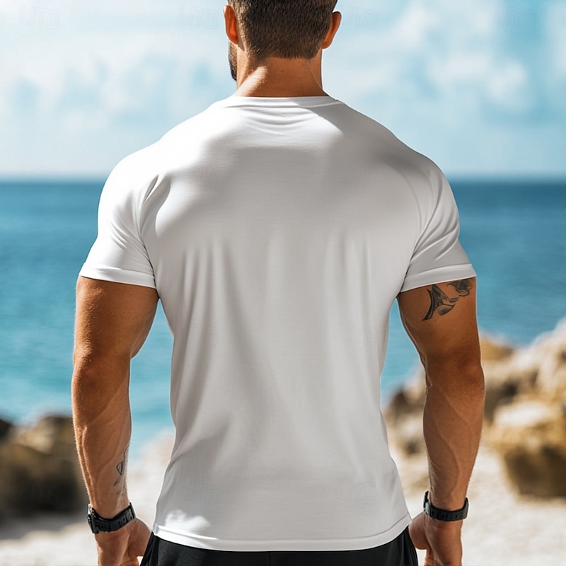 Men's Coconut Tree Tropical Funny Hawaiian T Shirt Tee Top 100% Cotton Short Sleeve Graphic Shirt White Comfortable Tee Vacation Street Fashion Designer Clothing2