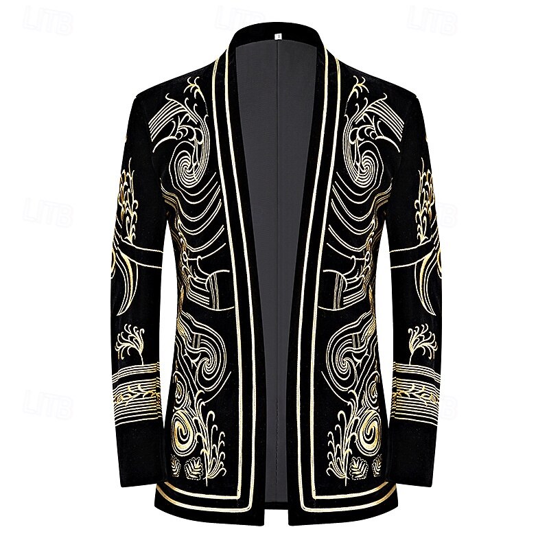 Retro Vintage Roaring 20s 1920s Outfits Suits & Blazers The Great Gatsby Gentleman Fancy Dress Men's Masquerade Party Event / Party Bachelorette Party Adults' Coat Pants All Seasons3