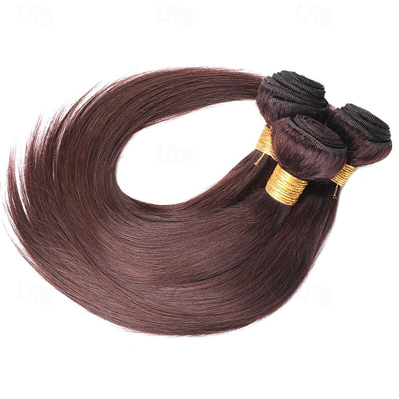 Brazilian Hair Human Hair 2# Dark brown Color Hair Straight Hair Bundle 3 Bundles4