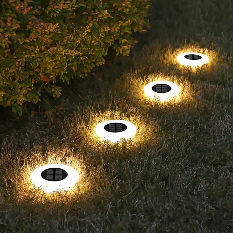 4pcs Solar Ground Light Solar Lawn Lights Waterproof Outdoors Garden Lamp LED Floor Lights for Garden Yard Driveway Patio Lawn Decoration3