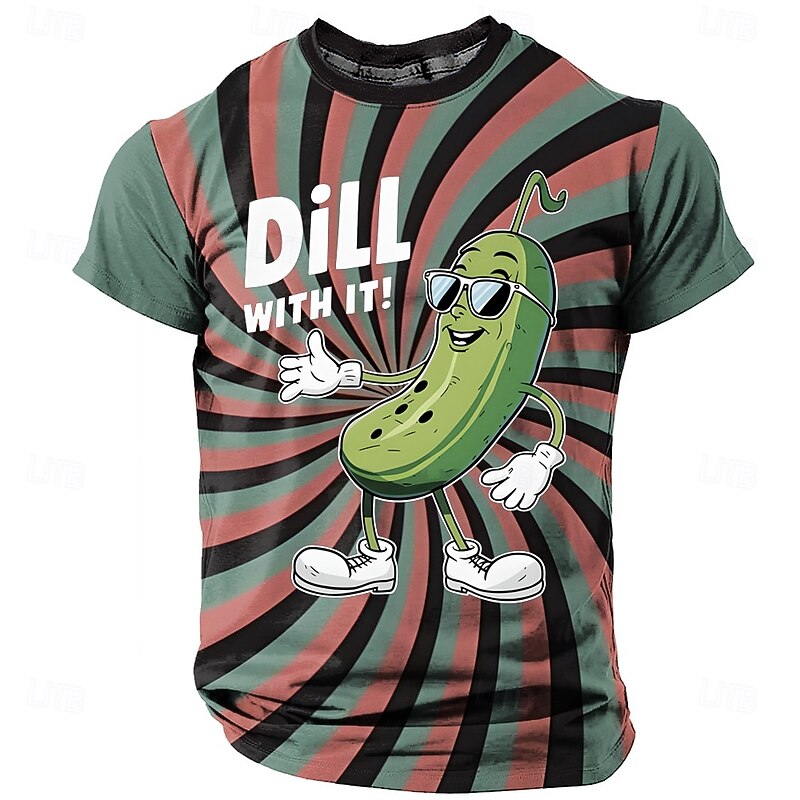 Men's Geometric Funny T Shirt Short Sleeve T shirt 3D Print Crew Neck Shirt Exaggerated Designer Party Holiday Club Yellow Red Blue Summer Spring Clothing Apparel S M L XL XXL XXXL