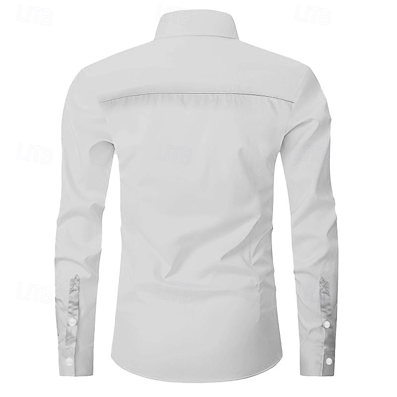 Men's American US Flag Western Shirt Button Up Shirt Long Sleeve Western Casual Causal Casual Spring Fall Turndown Button Up 2 Pockets White 1 White White 22