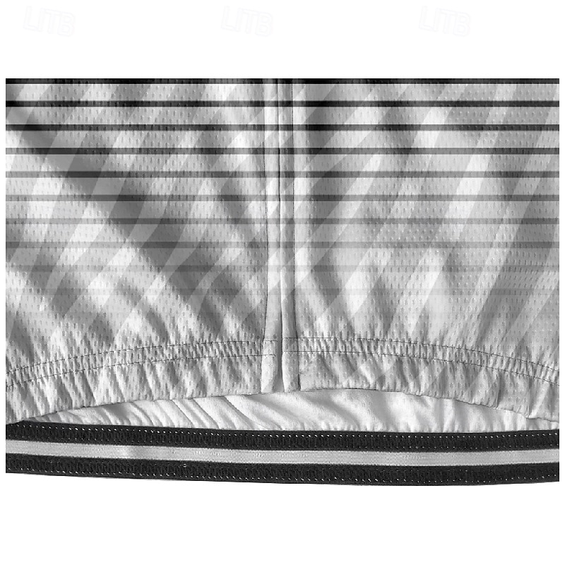 Men's Cycling Jersey Stripes Patterned Short Sleeve Bike Tee Tshirt Jersey with 3 Rear Pockets Mountain Bike MTB Quick Dry Anatomic Design Wicking Breathable Sports Black Clothing Apparel4