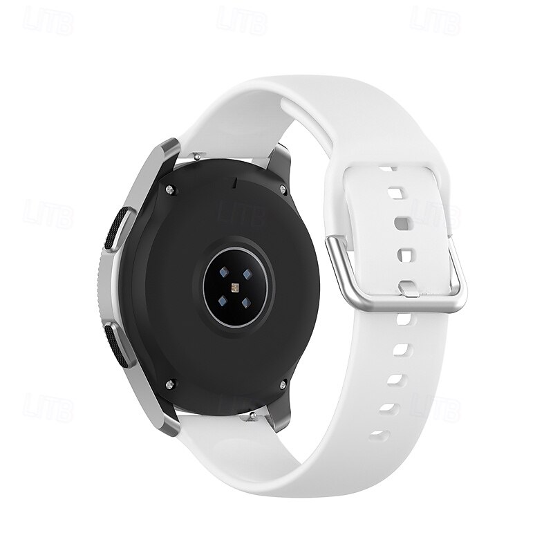 Watch Band for Samsung Galaxy Watch 3 45mm, Galaxy Wacth 46mm, Gear S3 Classic / Frontier, Gear 2 Neo Live Silicone Replacement  Strap Adjustable Sport Band Wristband3