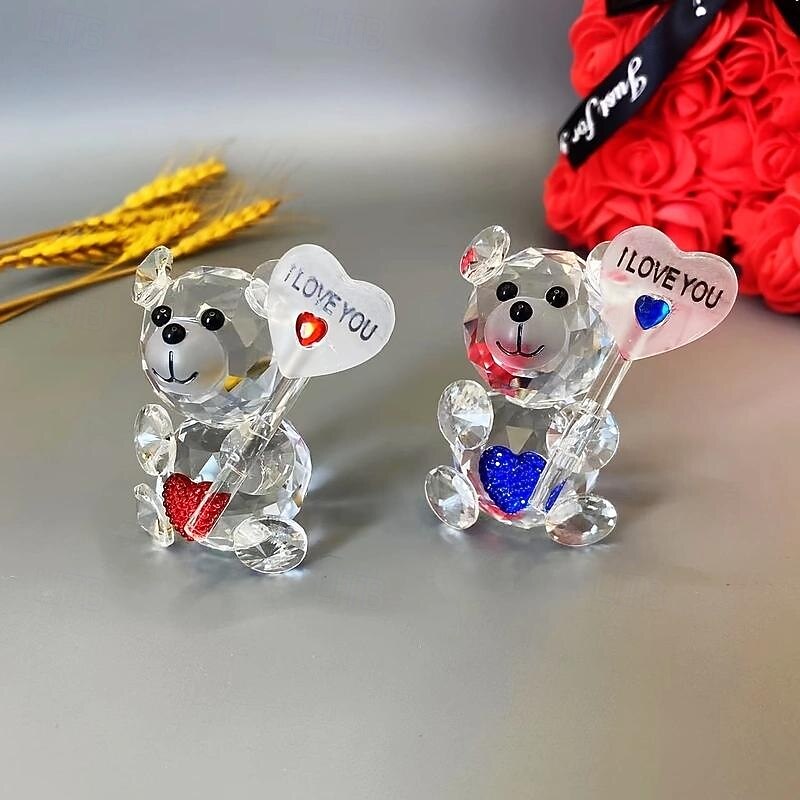 Valentine's Day Gifts Crystal Bear with Heart - Versatile Indoor/Outdoor Decor, Perfect for Birthdays & Holidays4