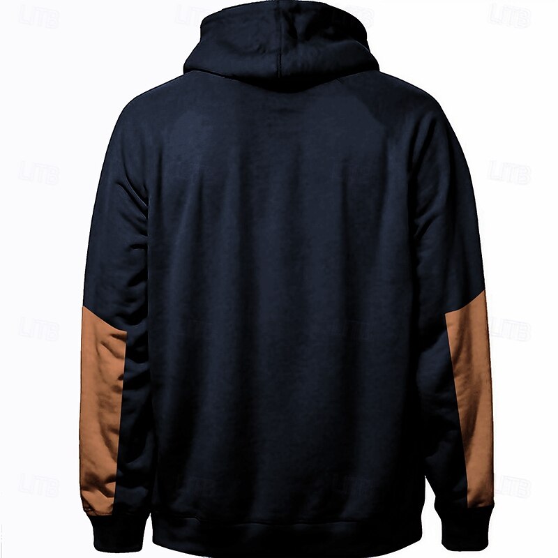 Men's Kokopelli Hoodies Sweatshirt Ethnic Cowboy Long Sleeve Crew Neck Holiday Streetwear Blue Brown Drawstring Fall Winter Designer2