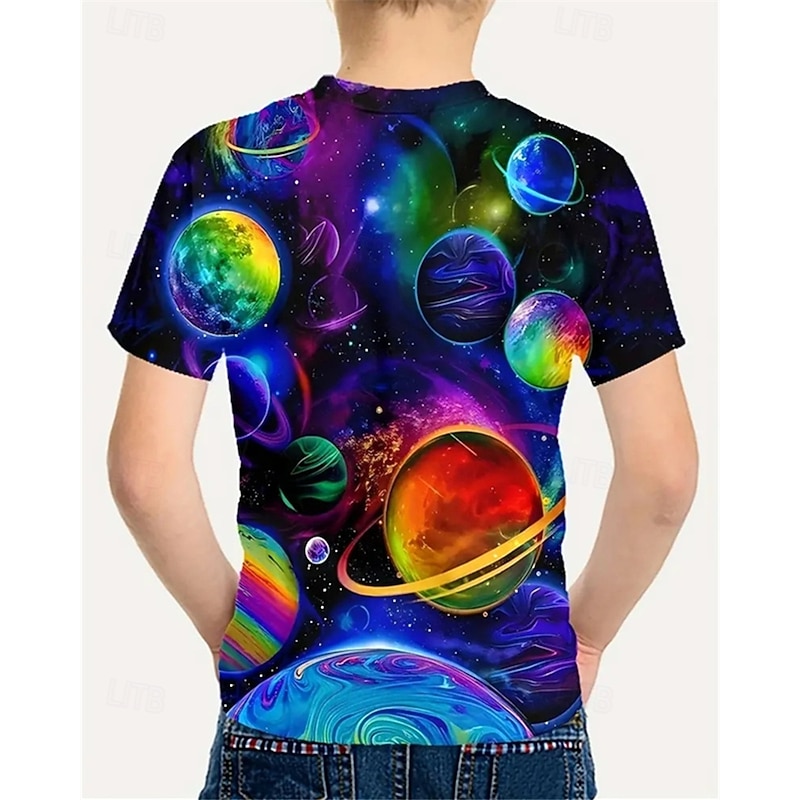 Boys 3D Graphic T shirt Tee Short Sleeve Summer Spring Fashion Basic Kids 4-12 Years Crew Neck Outdoor Casual Daily Regular Fit2