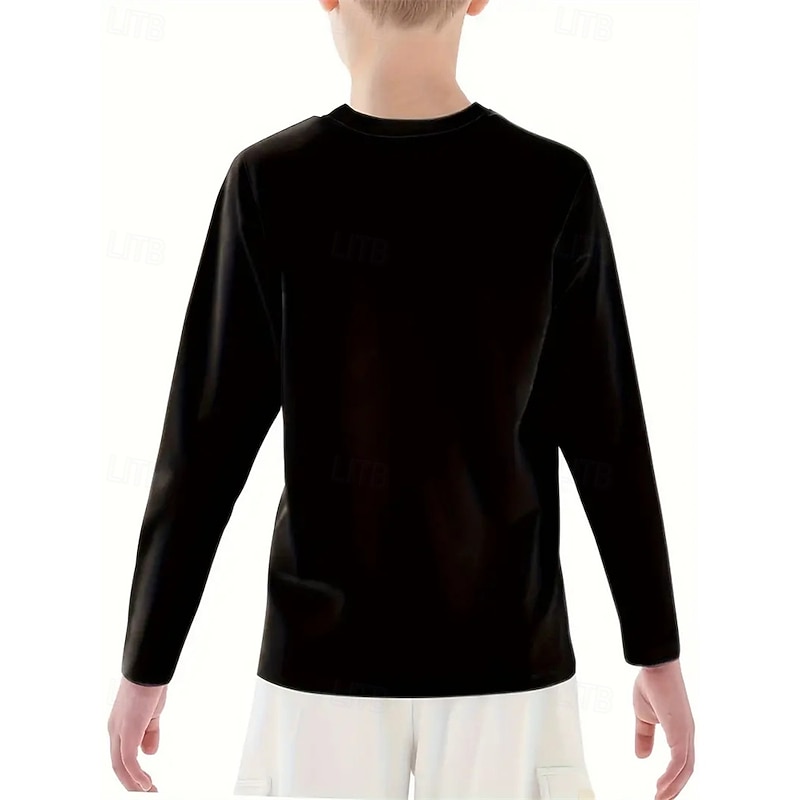 Boys' 3D Graphic Animal Dog T shirt Tee Long Sleeve Spring Fall Fashion Basic Kids 4-12 Years Crew Neck Outdoor Casual Daily Regular Fit2