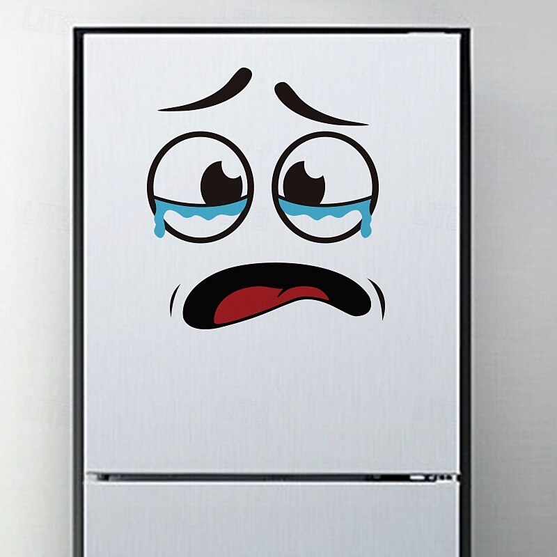 Creative Funny Crying Face Bathroom Toilet Seat Self-Adhesive Decorative Stickers3