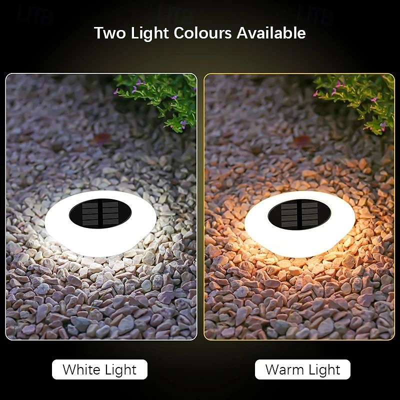 4pcs Solar Ground Light Solar Lawn Lights Waterproof Outdoors Garden Lamp LED Floor Lights for Garden Yard Driveway Patio Lawn Decoration4