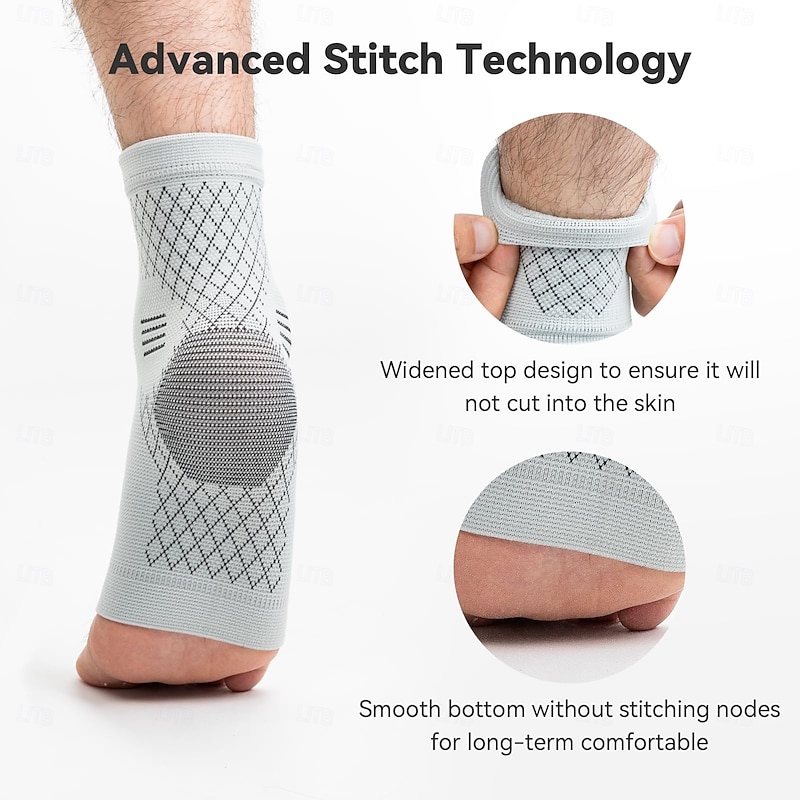 Ankle Brace for Sprained Ankle, Arch Support Compression Sleeve Socks for Women Men, Achilles Tendonitis Brace Wraps for Plantar Fasciitis, Foot Swelling Relief 1PC3