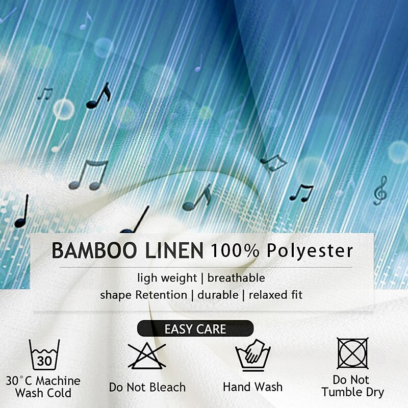 Men's Boardmasters Notes Casual Shirt Button Up Shirt Short Sleeve Casual Causal Casual Summer Spring Turndown Button Up Blue3