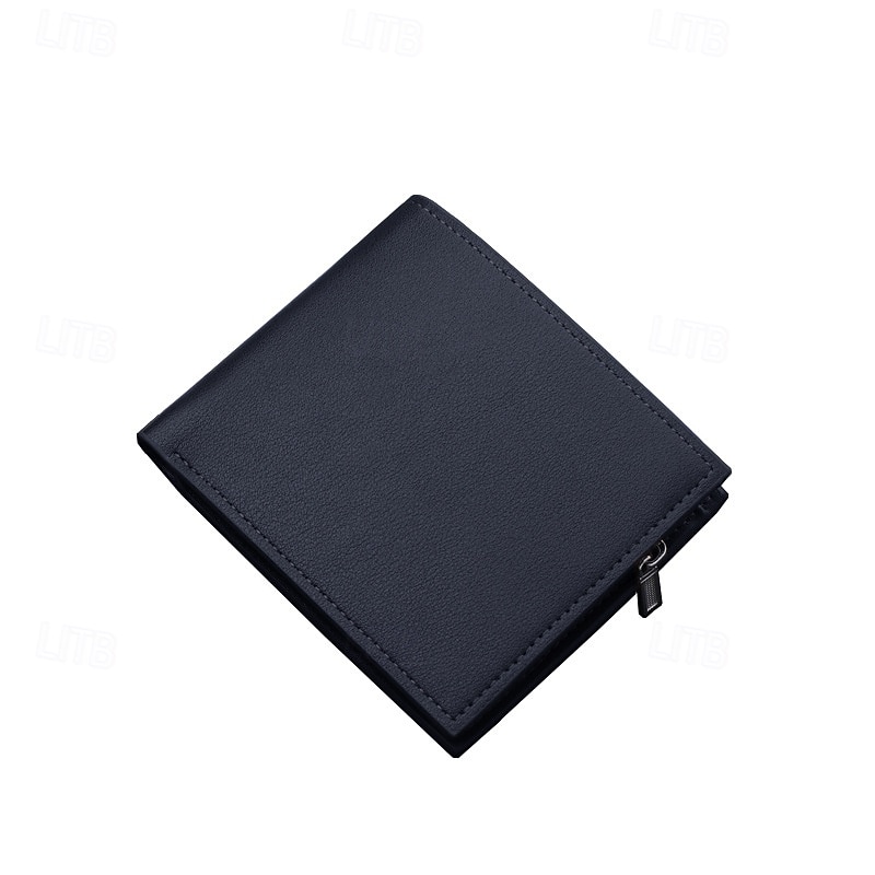 Wallet with Zipper, Father's Day Gift for Men Multi-Card Holder, Fashionable Leather Bifold Wallet for Men, Stylish and Durable3