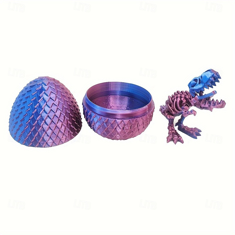 3D Printed Dinosaur Egg Dinosaur in Colorful Eggs Fidget Toy for Birthday Gift Flexible Desk Figure Decor2
