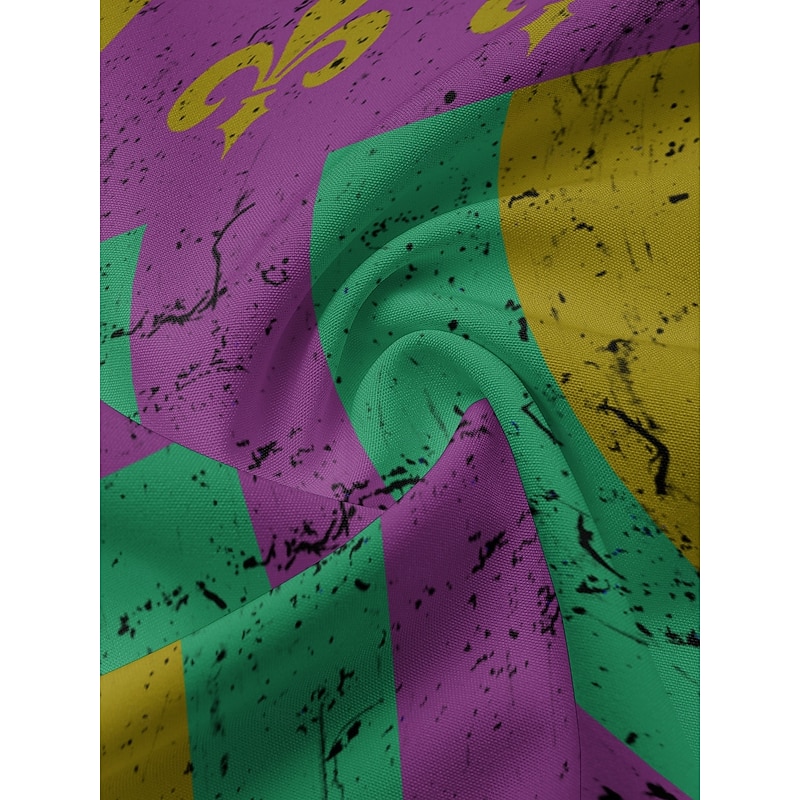 Carnival Men's Line Shirt Button Up Shirt Short Sleeves Artistic Casual Comfortable Outdoor Vacation Street Spring & Summer Shirt Collar Printing Green3