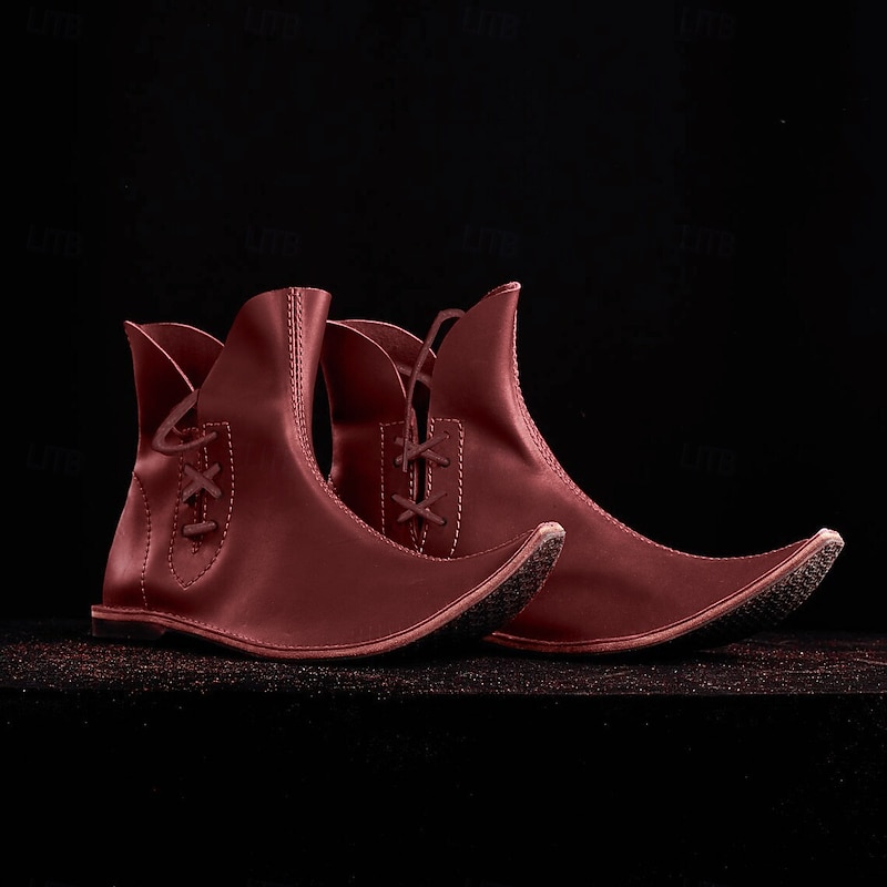 Vintage Medieval Renaissance Shoes Boots Flat Jazz Boots Fairy Ranger Elven Fancy Dress Men's Women's Celtic Pirate Fantasy Halloween Carnival Masquerade Casual Daily LARP Ren Faire Adults' Shoes All4